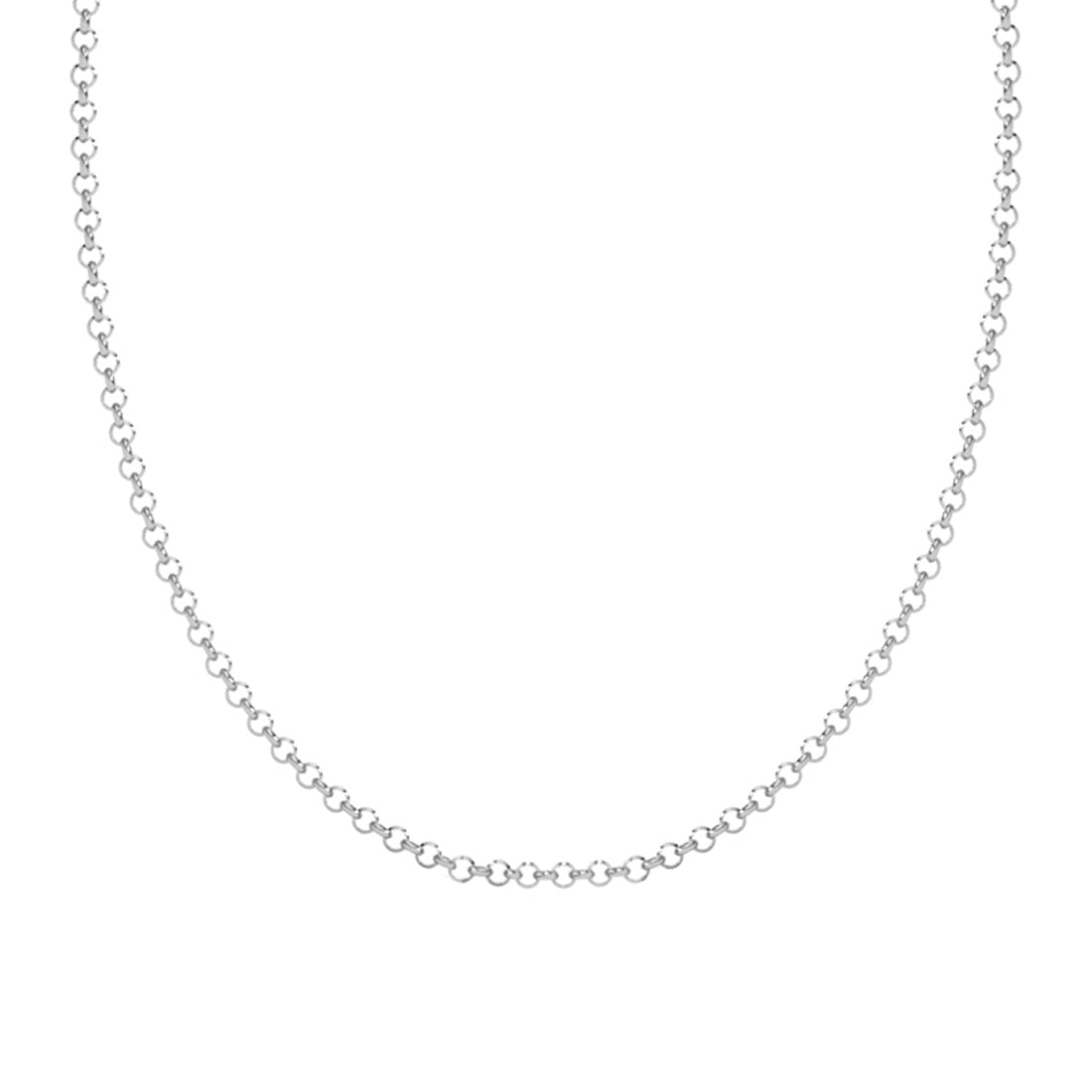 Silver Cable Men Chain Necklace in 24 inches