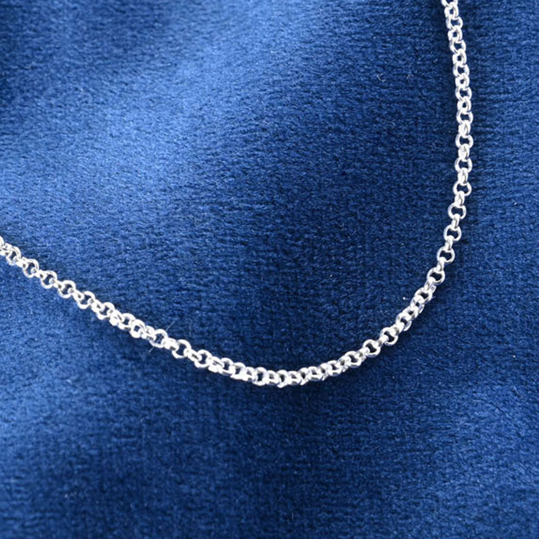 Silver Cable Men Chain Necklace in 24 inches