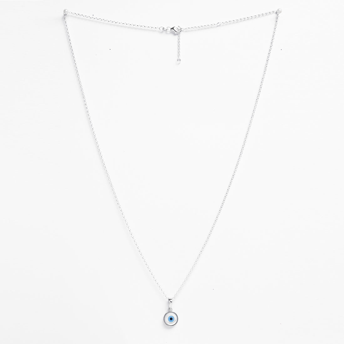 Silver Evil Eye Men Pendant Necklace with Chain or without Chain