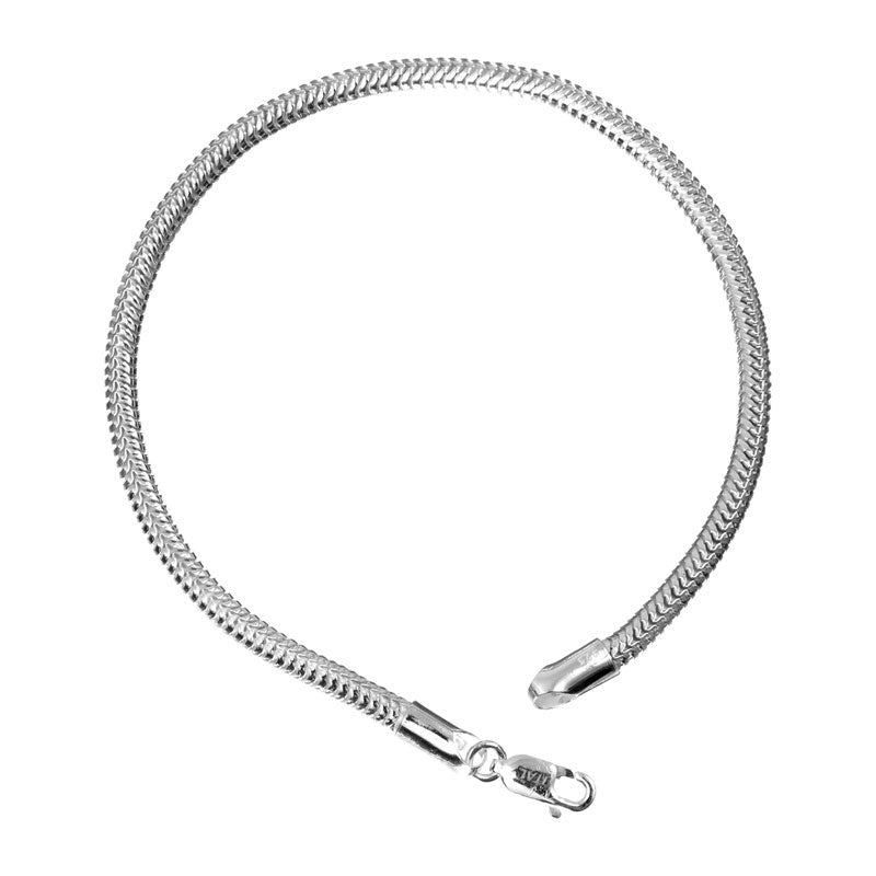 Silver Snake Bracelet 8 inches